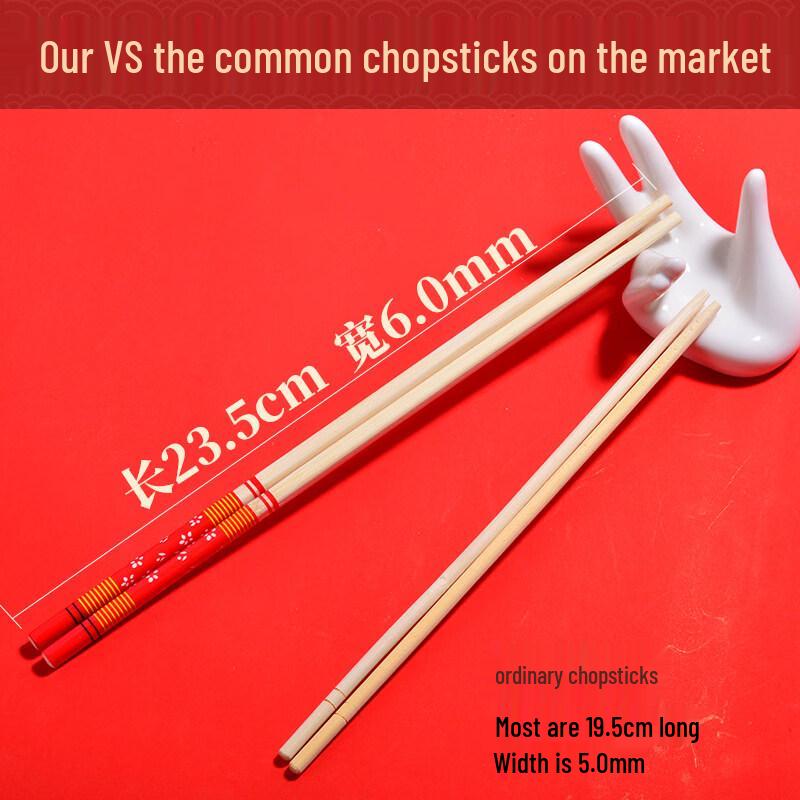 ZISIZ Premium Individually Wrapped Bamboo Chopsticks