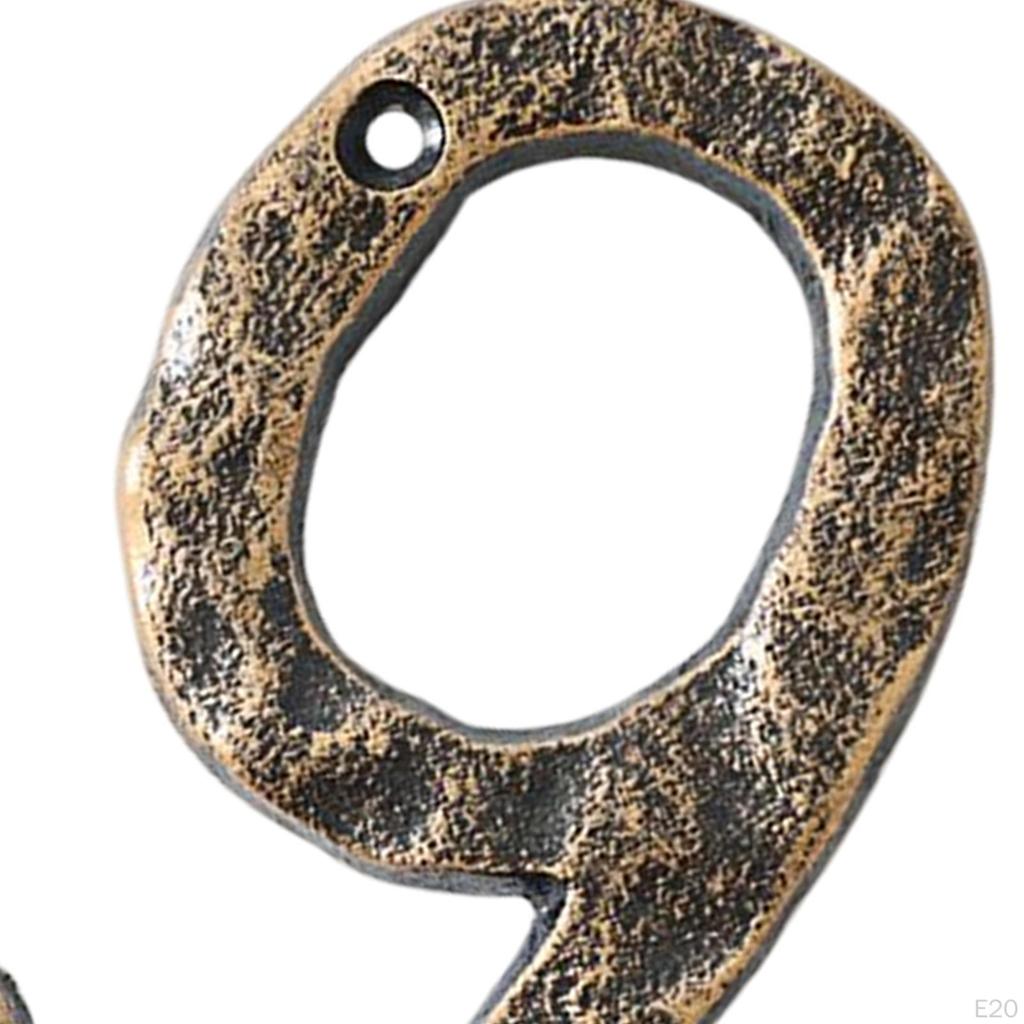 Home Number, Cast Iron Rustic DIY Crafts Mailbox Numbers Door Address Number for Various Digital