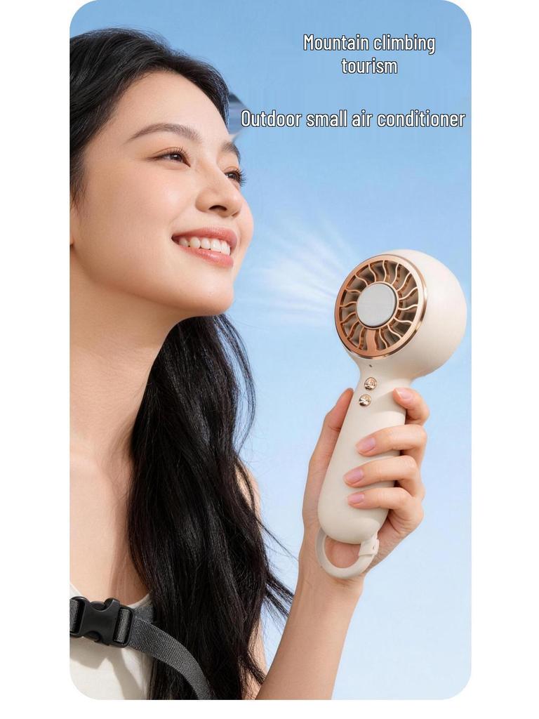 Portable Mini High-Speed USB Charging Fan with Silent Turbine and Ice Pack for Outdoor Use