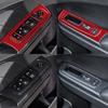 Red Carbon Fiber Front Door Windlow Button Sticker For Dodge Charger 2015-