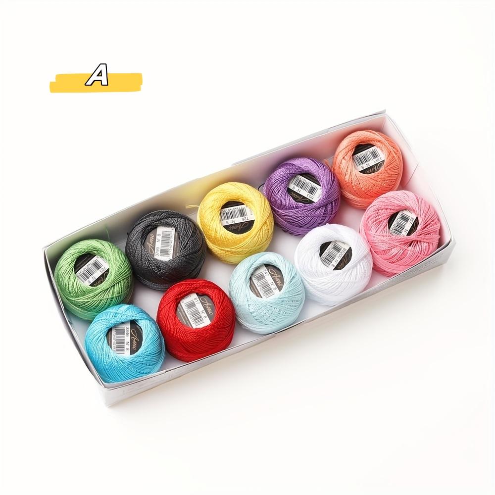 

Нитки для вязания крючком, размер 8, двойной мерсеризованный длинноволокнистый египетский хлопок, жемчуг, 70 цветов в наличии, 10 мотков, коробка, 43 ярда