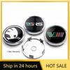 Autoaufkleber 2026 Heiß 4 Stück 56/60mm Auto Auto Radnabendeckel Abzeichen Aufkleber Radkappe Ersatz für Skoda VRS VII Rapid Octavia