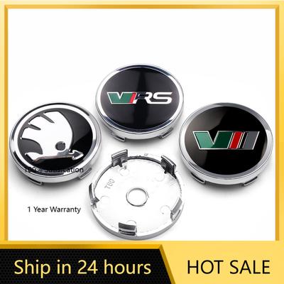 Car Sticker 2026 Hot 4pcs 56/60mm Car Auto Wheel Center Cover Badge Stickers Hub Cap Replacement for Skoda VRS VII Rapid Octavia