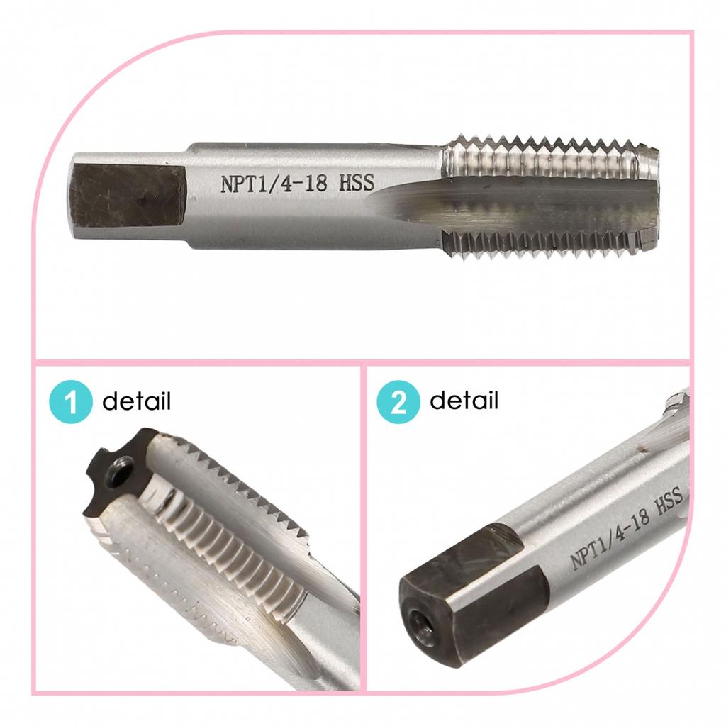 Pipe Tap Taper Pipe Replacement Screw 1/4-18 NPT Silver