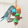 Bird Tearing Toy Birdcage Pinecone Standing Toy Small Bird Grinding Chewing Toy All Size Bird Cage Entertainment Toy