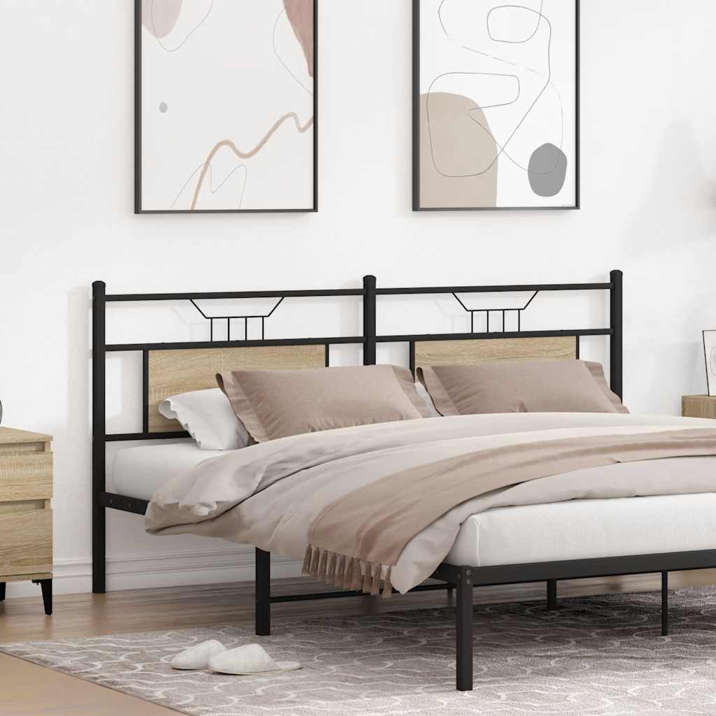Replacement Headboard in Sonoma Oak 160 cm Particleboard and Steel