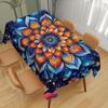 Boho Mandala Blume Rechteckig Wasserdichte Tischdecke Tischdekoration Wiederverwendbare Küche Esstischdecke Feiertags-Party-Dekorationen