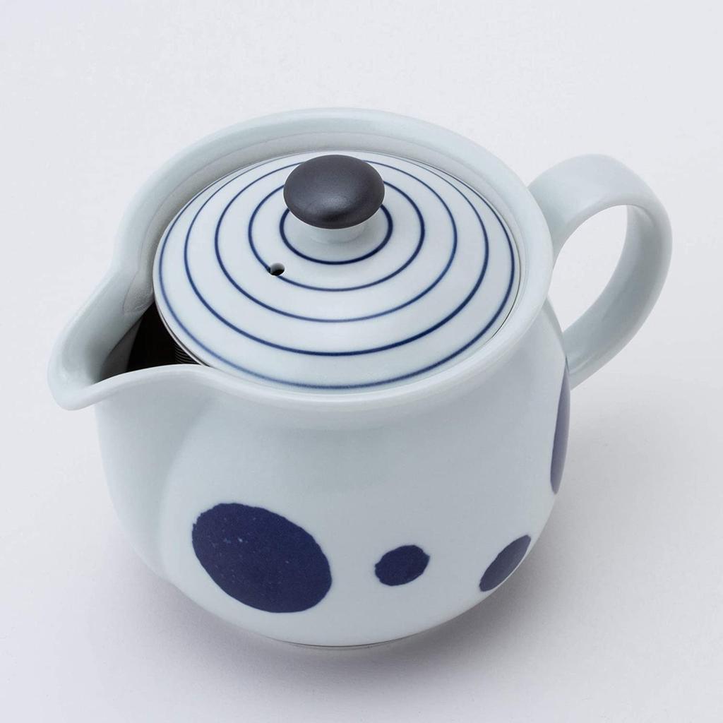 This 10cm Diameter, 450ml Teapot Features a Rounded Shape and Numerous Large and Small Circular Patterns. It Includes a Super-fine Stainless Steel