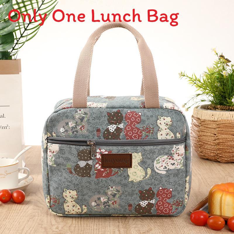 Bolsa de Almuerzo de Lona Tipo Tote Con Aislamiento Espeso Para Trabajadores de Oficina y Madres