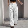 High-Waisted Wide-Leg Striped Trousers Women Office Chic Straight Cut Pants With Pockets Lightweight Stretch Fit