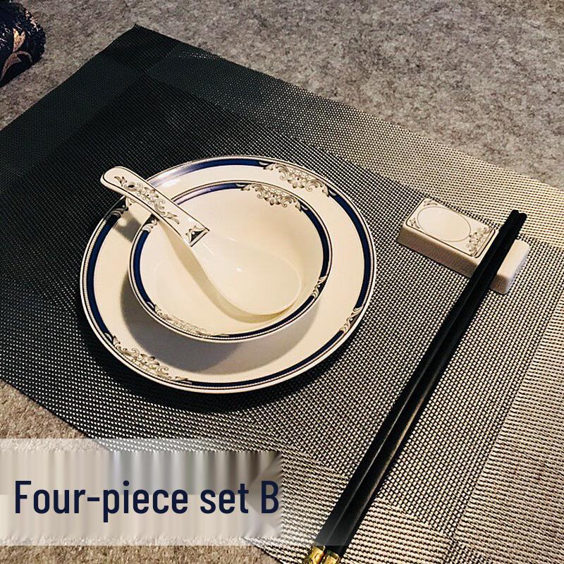 Zhouyue Hengsheng Keramik-Geschirrset mit Silberrand