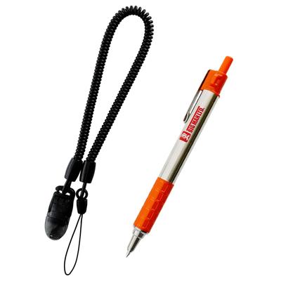 Bigman Zebra Construction Ballpoint Pen Set Wet Paper for Construction with Drop Prevention Cord (BMZE-04RS) Red, Break-Resistant, Writable,