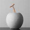 Freestanding Fruit Ornament Smooth Surface Ceramic Nordic Style Apples Figurine for Store