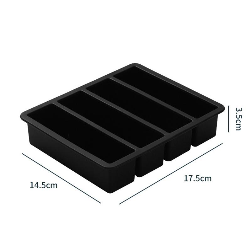 1Pc Giant Storage For Food Meal Sauce With Lid Silicone Freezer Trays Extra Large Soup Ice 4 Cubes Tray Food Freezing Molds