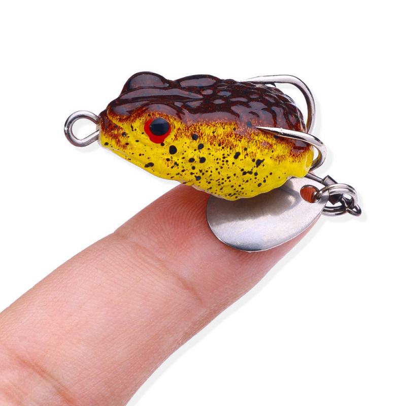 8PCS 2.5cm-3.4gNew model of frog lure, shiny lure, soft frog lure, micro-frog lure, toad-shaped fishing lure