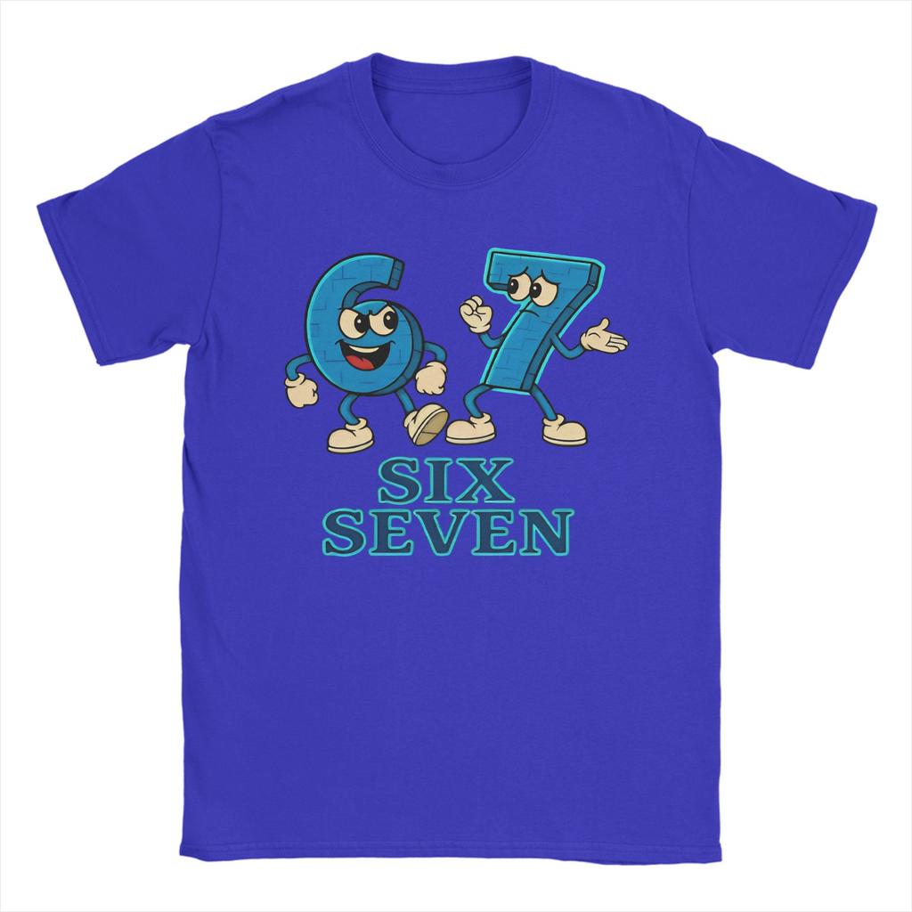 67 Six Seven 67 For Unisex Unisex T Shirt Steal Brainrot Gaming Meme Tees Short Sleeve Round Collar Tshirt 100 Cotton Clothes