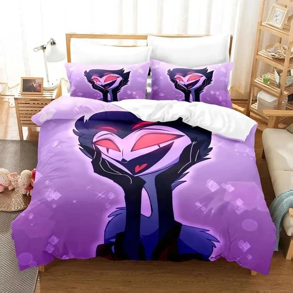 Anime Stolas Helluva Hazbin Hotels Boss Comfortable Duvet Quilt Cover Pillowcase Bedding Set Bedroom Decoration Home Textile