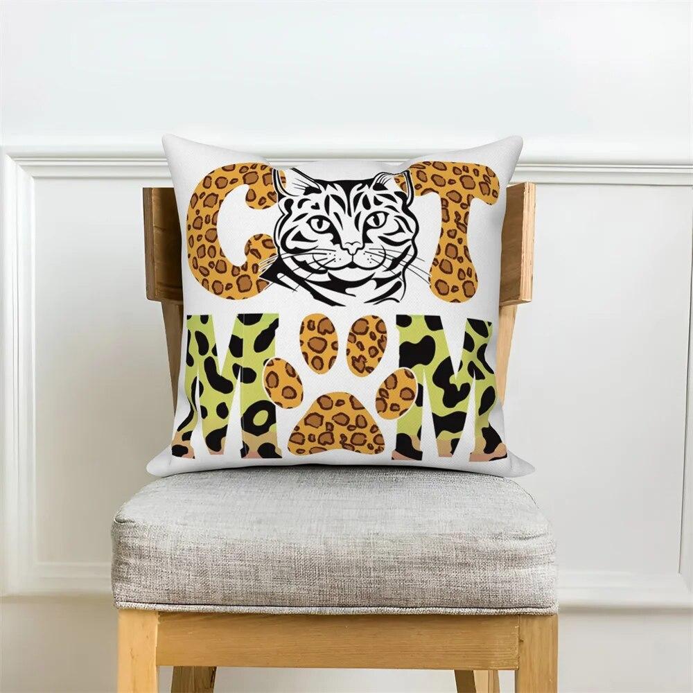 Flower Alphabet Pillowcase Cushion Cover Mother's Day  Car Sofa Home Decor Mom Gift