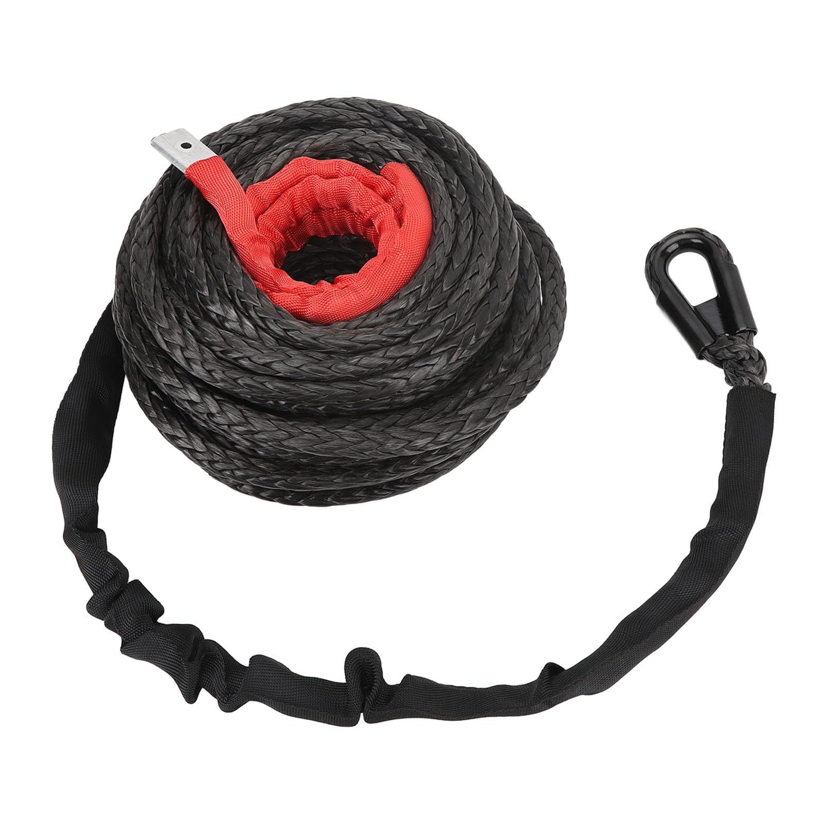 

KIMISS Synthetic Winch x Ton High with Protective Sleeve for Vehicle Cable Line Rope, 9.5mm 23m, 7.5 Capacity, Strength, 4WD/ATV/UTV/SUV, Off-Road