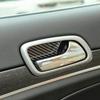Inner Door Handle Bowl Cover Trim Sticker For Jeep Grand Cherokee Carbon Fiber