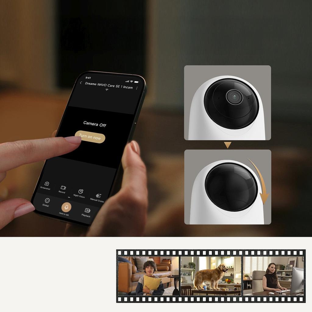 Kamera wewnętrzna do monitoringu 1080p IR Wi-Fi Bluetooth - biała