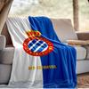 Real Sociedad Logo Ontwerp Deken Outdoor Flanellen Deken voor Kamperen, Wandelen, Tuinfeesten, Picknick Benodigdheden, cadeau voor familie en vrienden