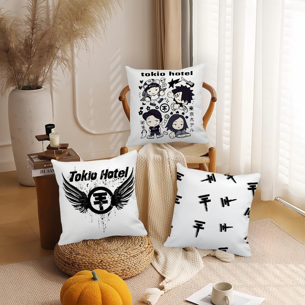 Rock Band T-Tokio H-Hotel Pillow Case Applicable Space For Guest Rooms Interiors Cars Office House Decoration