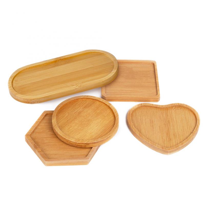 Bamboo Coaster Base, Cutlery Tray, Decorative Tray, Art Plate 6-Piece Set