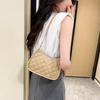 Quilted Pu Leather Hobo Bag Argyle Casual Underarm Bag Women Handbags For Daily Commute Shopping