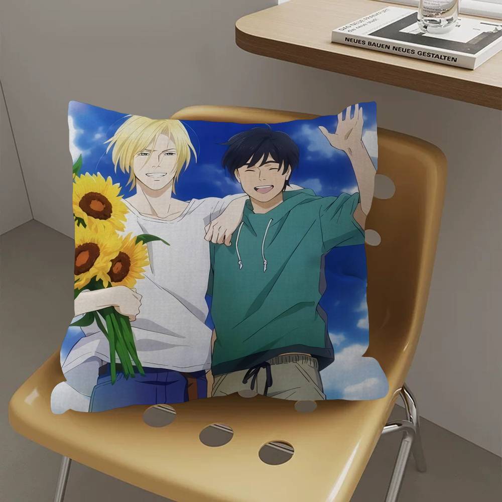 Cuscino BANANA FISH Anime Regali Arredamento Casa Ufficio Camera da Letto Divano Auto Copricuscino case 45x45cm