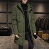 Men's Hooded Jacket Black Fashion Winter Jacket Men Clothing Parka Men Thick Warm Long Coats