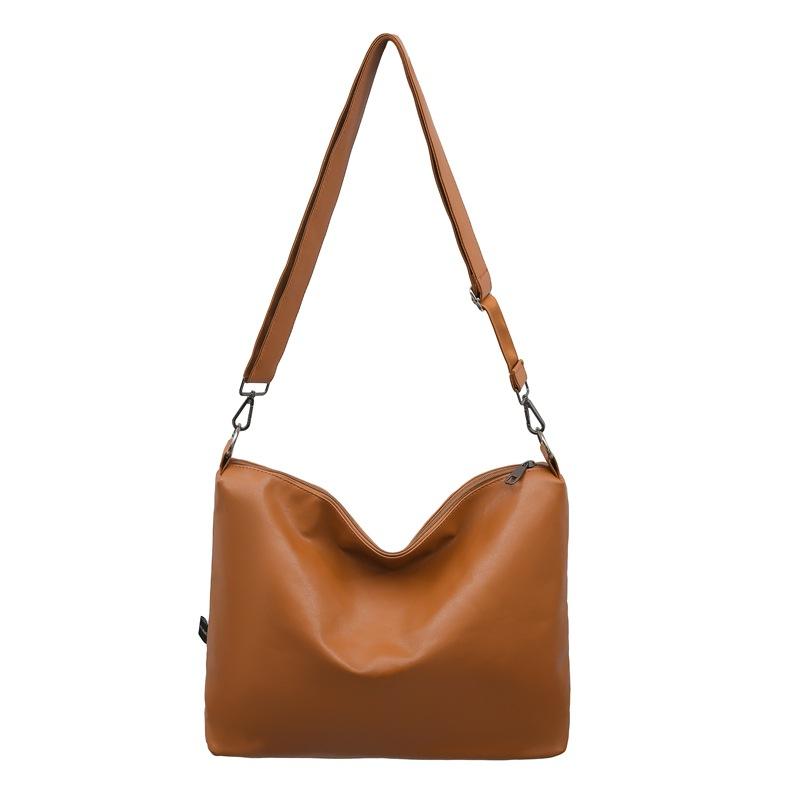 

Жіноча сумка міська проста студентська сумка через плече через плече великої місткості світло-коричневого кольору