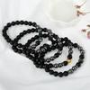 5Pcs Anti Swelling Black Obsidian Anklet Magnetic Therapy Bracelet Adjustable Weight Loss Magnet Anklet for Men Women