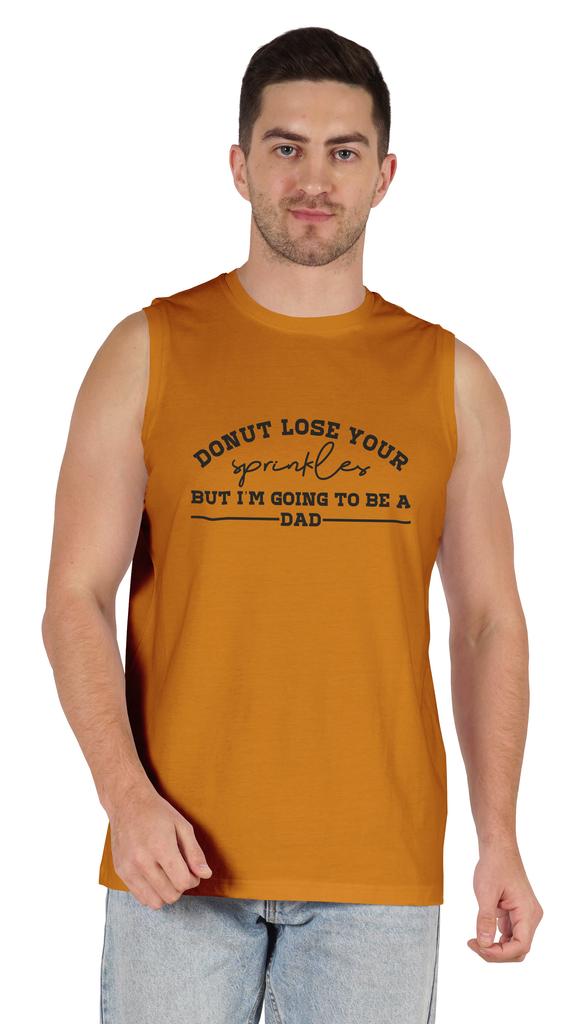 Inkmeso Men  s Tshirt   Donut Loose Your Sprinkles But I  m Going To Be A Dad   Graphic Tshirt For Pregnancy