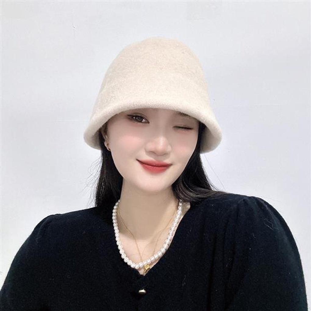 Diana Wool Bucket Hat (Beige)