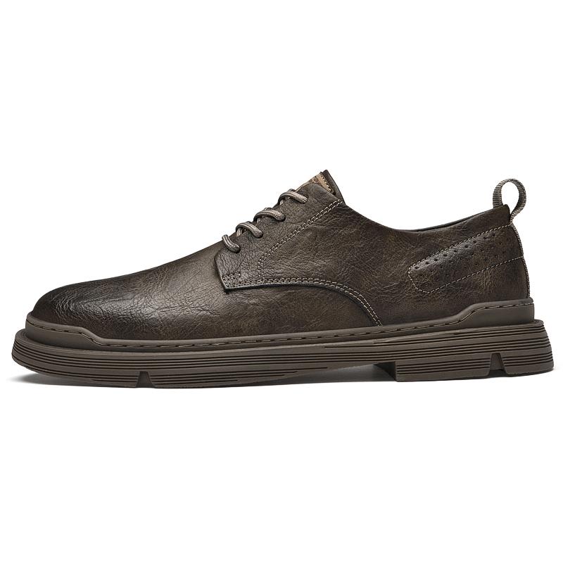 Tooling Men Shoes Brand Cow Leather Leisure Walk Comfortable Sneakers Men Casual Shoes Lace Up Rubber Sole Casual Men'S Shoes