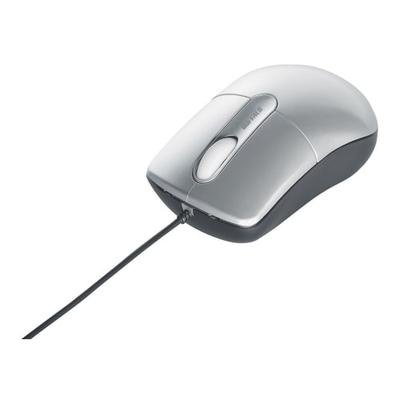 BUFFALO Wired Optical Mouse Quiet/3 Buttons/M Size Silver BSMOU27SMSV