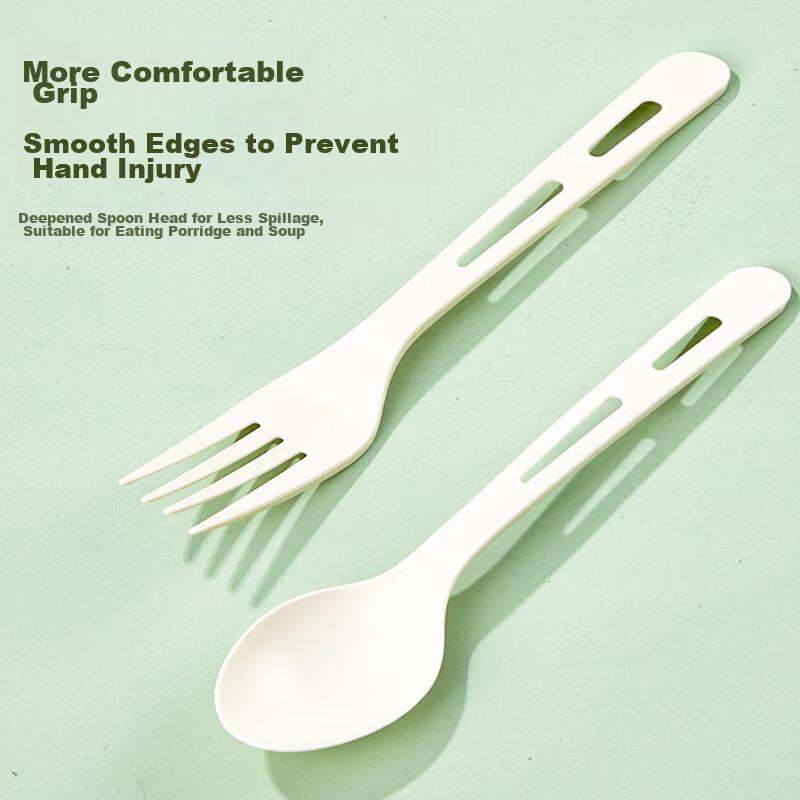 SHUANG YU Disposable Spoons, 50 Individually Wrapped, Thickened Plastic Soup Spoons, for Starch-Based Desserts, Fruit Dishes, Takeout, And Rice