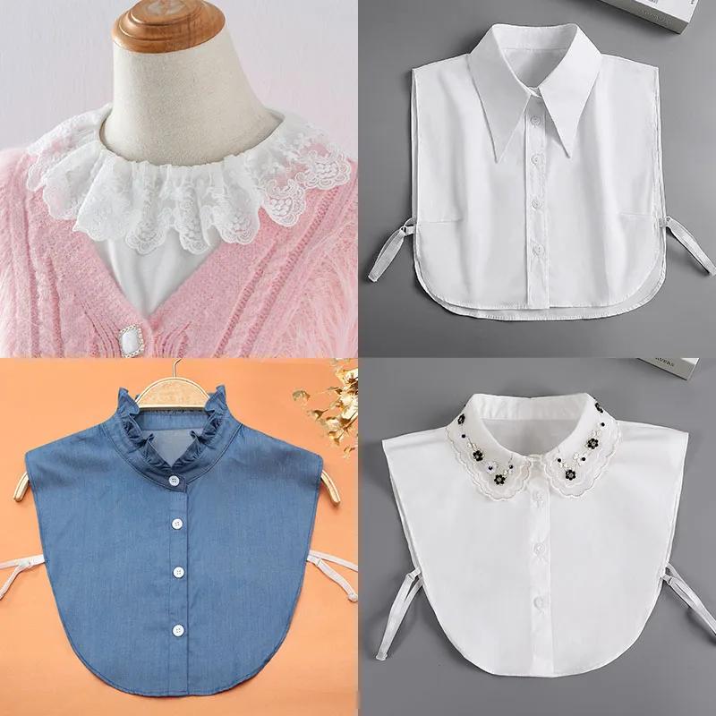 Spring/Autumn/Winter New Fake Collar Shirt Women's Neckwear Sweater Decchable Decorative Collar Female Lace Lapel Fake Collar