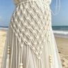 Mesh Weave Tassel Belts Retro Woven Tassel Waistband Fashion Bohemian Style Belts  Jeans Decorative