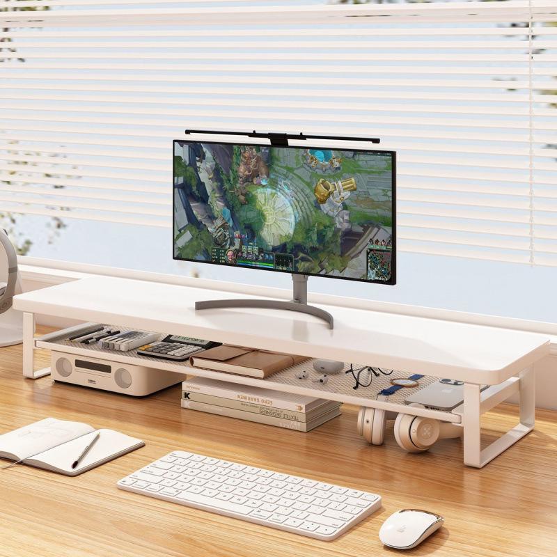 Adjustable Desktop Monitor Stand with Storage