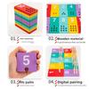 Kids Number Wooden Stacking Toy For Preschool Math Skills Fine Practice Motor