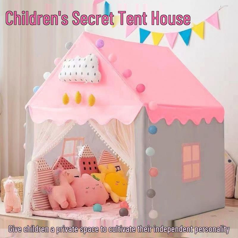 Princess Castle Indoor Play Tent with Mosquito Net for Kids - Birthday Gift Idea