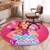Custom Name Like Nastya Printed Round Rug Carpet Chair Rug Area Rug Entryway Doormats,for Office Chair Living Room Bedroom Kitchen Room.