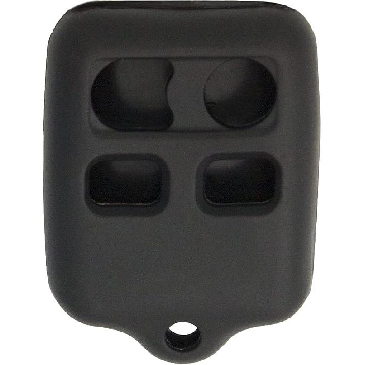 Keyless2Go Replacement for New Silicone Cover Protective Case for 4 Button Remote Key Fobs FCC CWTWB1U345 CWTWB1U331 - Black