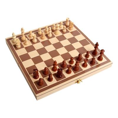 Portable Wooden Magnetic Chess Set for Kids and Beginners - Folding Design
