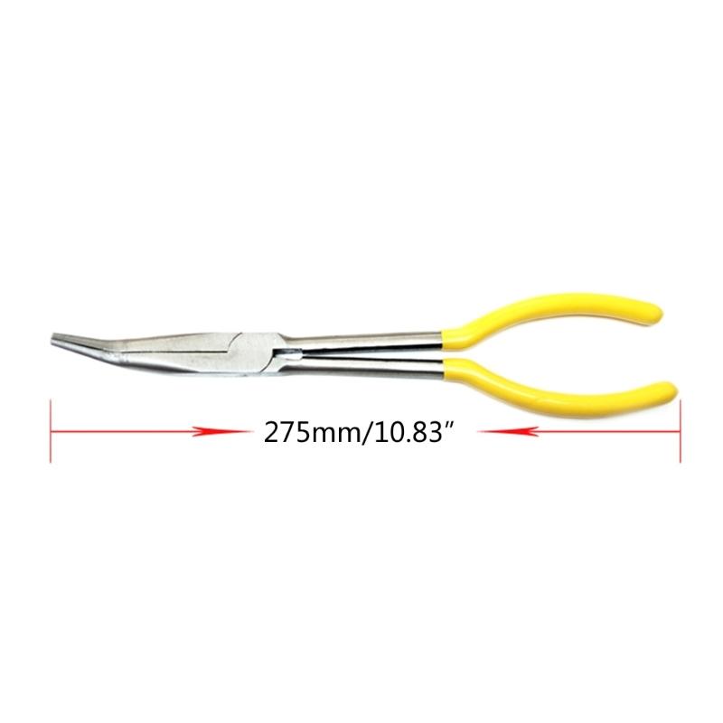 Long Reach Hose Grip Pliers 11Inches Long Nose Pliers Hose Gripper Pliers Spark Plug Boot Removal Pliers Serrated Jaw