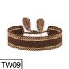 Handmade Bohemian Embroidered Logo Tassel Bracelet - Ethnic Style Friendship Band