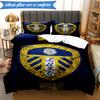 3PCS Leeds Crest Design Printed Soft Bedding Set,Including 1pc Duvet Cover And 2pcs Pillowcases Perfect for Bedroom, Dormitory, Fan gift