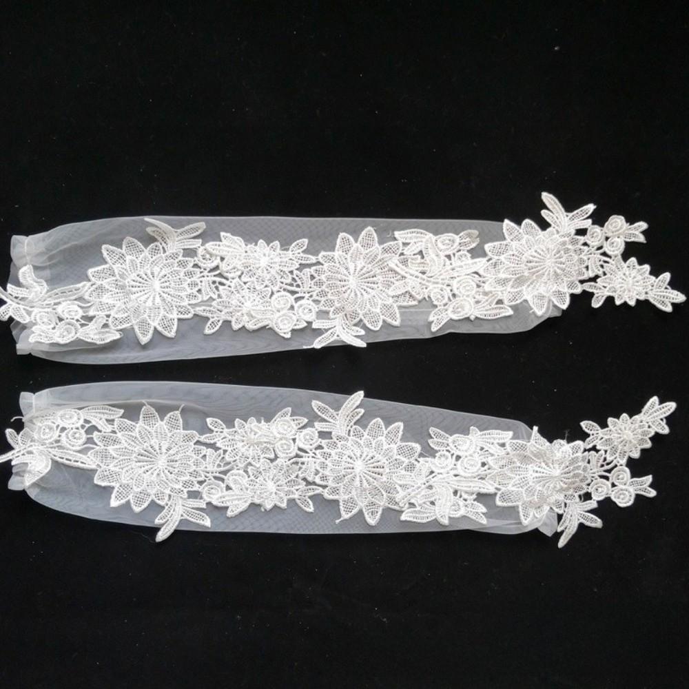Fingerless Bridal Gloves Lace Long Mittens Elegant Women Cosplay Gloves  Stage Performance